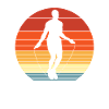 Retro Silhouette Springseil Mann Springseil