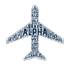 Airplane Flying Phonetic Alphabet Gift