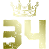 34 Number crown