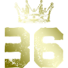 36 Number crown