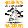 Warning Raccoon Raccoon