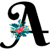 letter A flowery