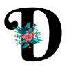 letter D flowered