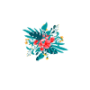 lettre E fleuris