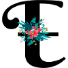 lettre E fleuris