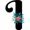 letter I flowered