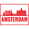 Amsterdam Skyline Red Silhouette