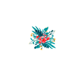 letter N flowered