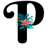 letter P flowery