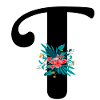 letter T flowered