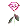 pink rose flower symbol