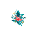 letter V flowered
