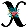 letter X flowered