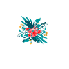 lettre X fleuris