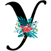 letter Y flowered