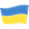 Ukraine Flag Scribble (Blue - Yellow)