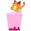 Bubble tea cat