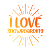 Ich liebe Snowboarding