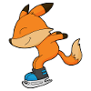 Fuchs Eislaufen Schlittschuhe