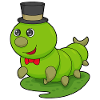 Caterpillar Gentleman Top Hat