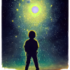 Boy and stars