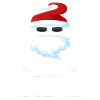 Weihnachtsmann Nikolaus mit Sonnenbrille