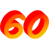 verschenken, 60 orange verlauf