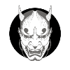 Japanese demon gray and black.