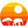 Retro Africa Animal Gift Éléphant