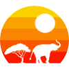 Retro Sunset Elephant