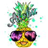 Vampire pineapple with cool sunglasses