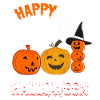 Spooky Halloween Pumpkins and Skeleton