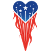 Burning flame love USA