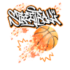 Streetball design, basketball, graffiti streetball