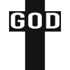 GOD black cross