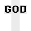 GOD white cross