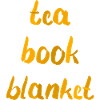 Tea Book Blanket Yellow lettering