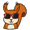 Squirrel with sunglasses Funny