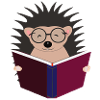 Igel liest Buch Illustration Geschenk
