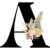 letter A flowery