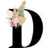 flowery letter D