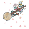 Banjo Fleurs Musique Country Fleuri