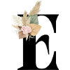 blumiger Buchstabe E
