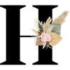 lettre H fleuris