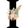 lettre I fleuris