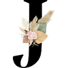 lettre J fleuris