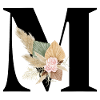 lettre M fleuris