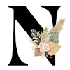 letter N flowered