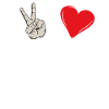 Peace Love Stringed Guitar Player