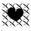 cross pattern heart